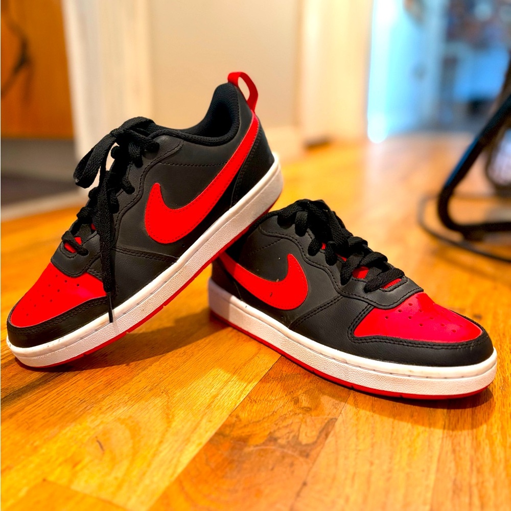 Nike Red and Black Athletic Shoes